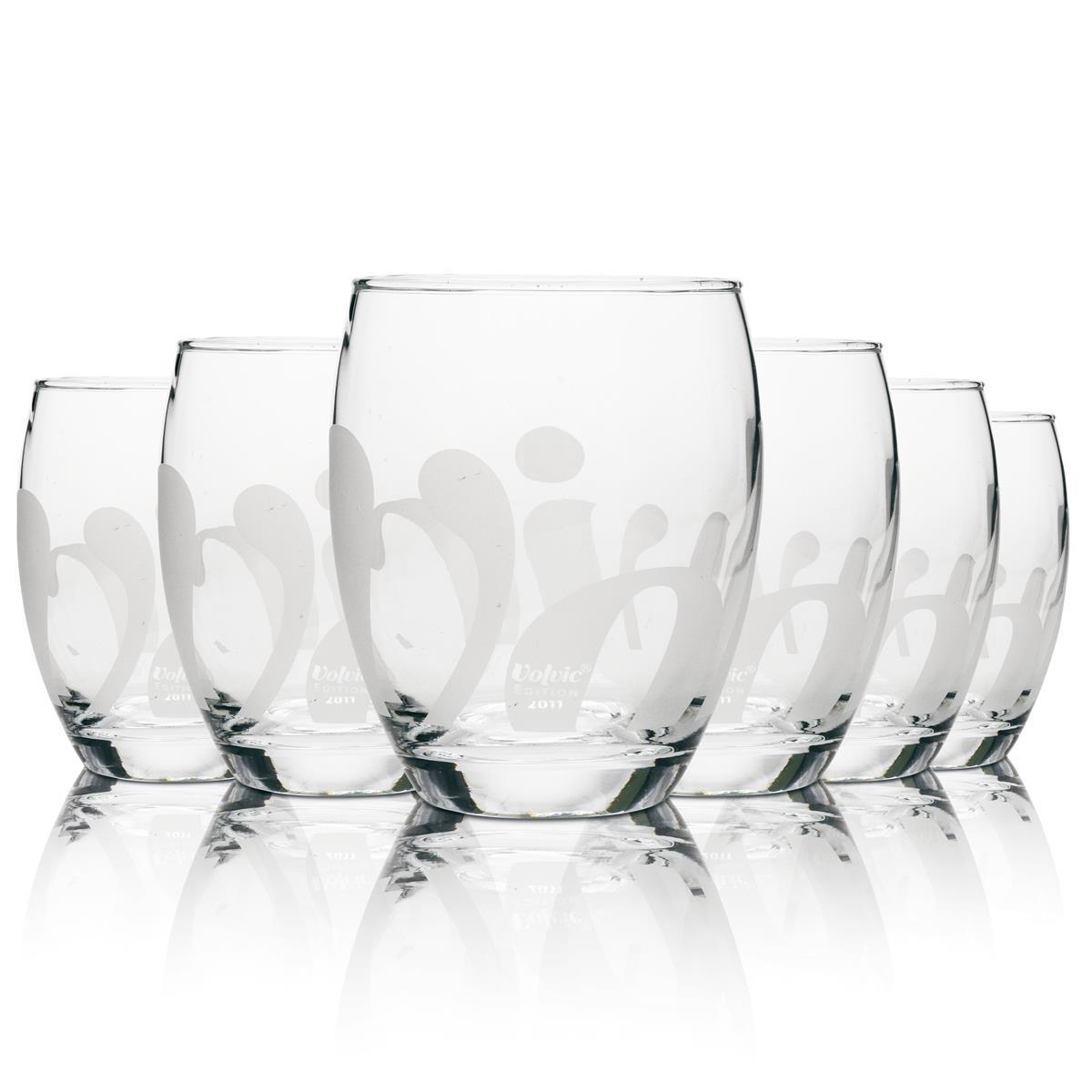 1x Volvic Water Glass Edition 2011 Tumbler, white