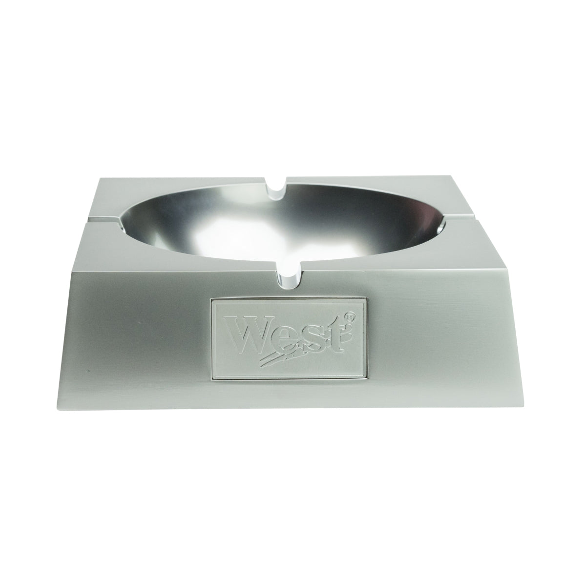 1x West Cigarette Ashtray Silver 14x14 – View 2