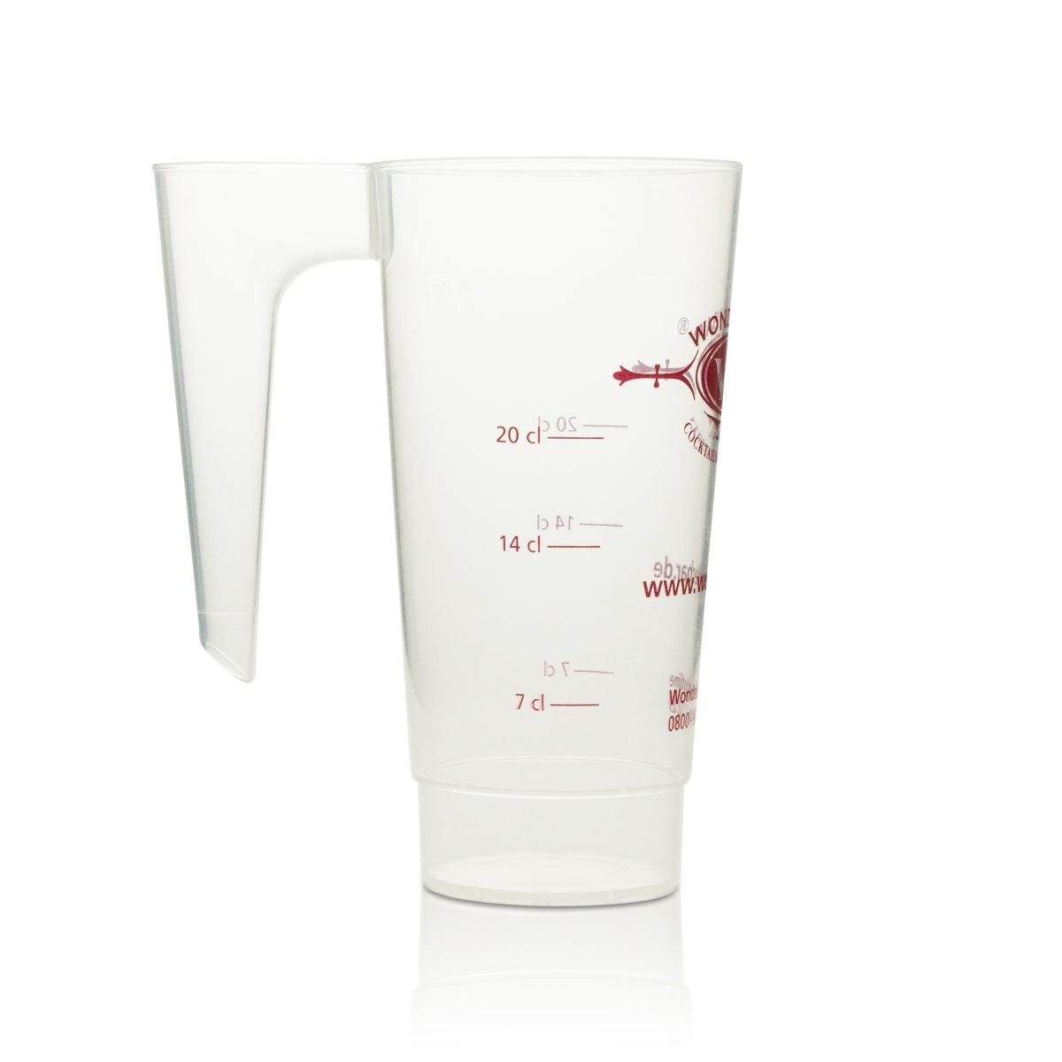 1x Wonderbar Cocktails Cup, Hard Plastic, Reusable, 0.3 L, with Handle