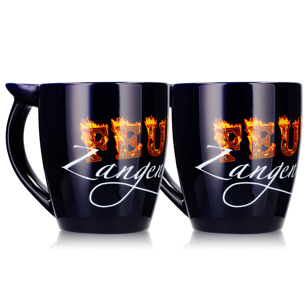 2 Mohaba Mulled Wine Mugs "Hot-Pot Feuerzangenbowle," Cobalt Blue, 0.2 L, Calibrated