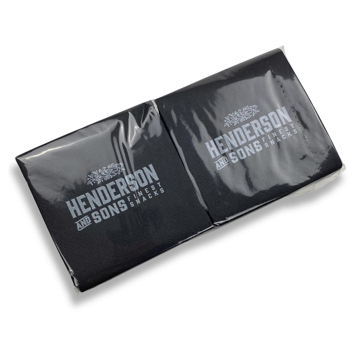 200x Henderson Gin Napkins, black