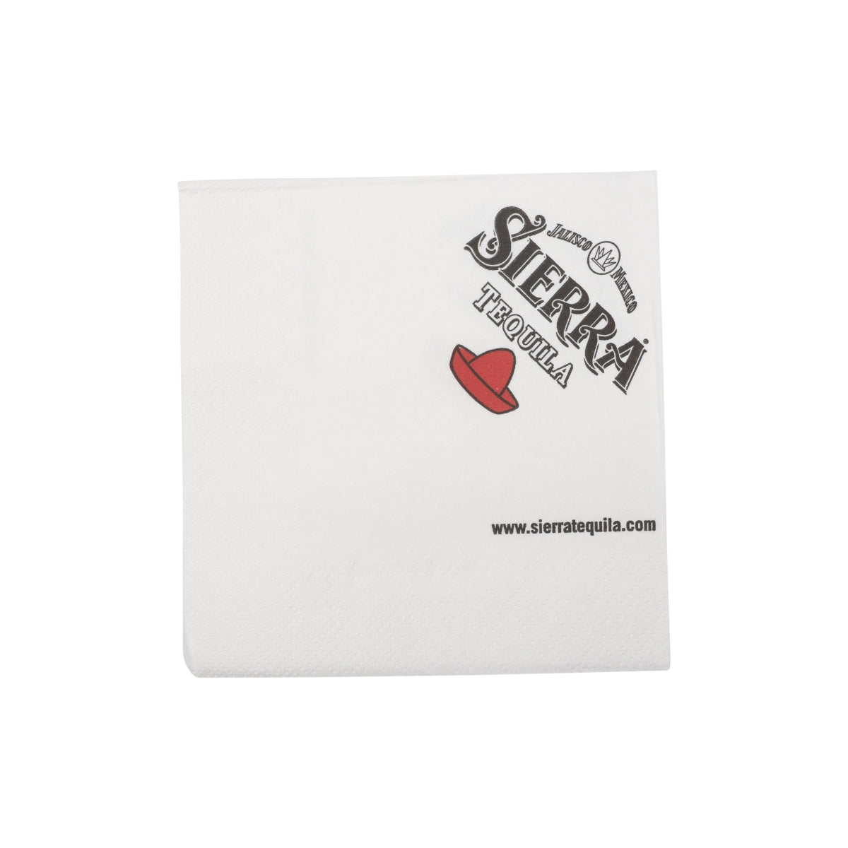 200x Sierra Tequila Napkins White 13x13cm Cocktail Glasses Party Coasters – View 2
