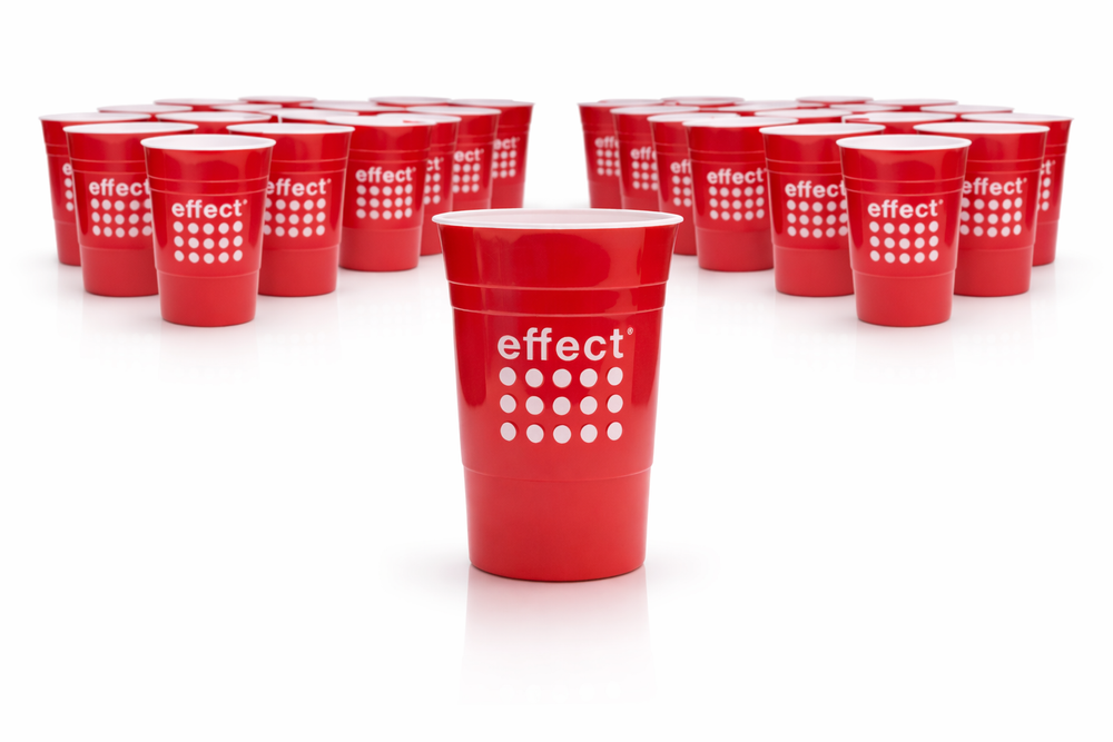 24x Effect Cups 0.3l Reusable Red Cup Plastic Glasses Beer Pong Glass Plastic
