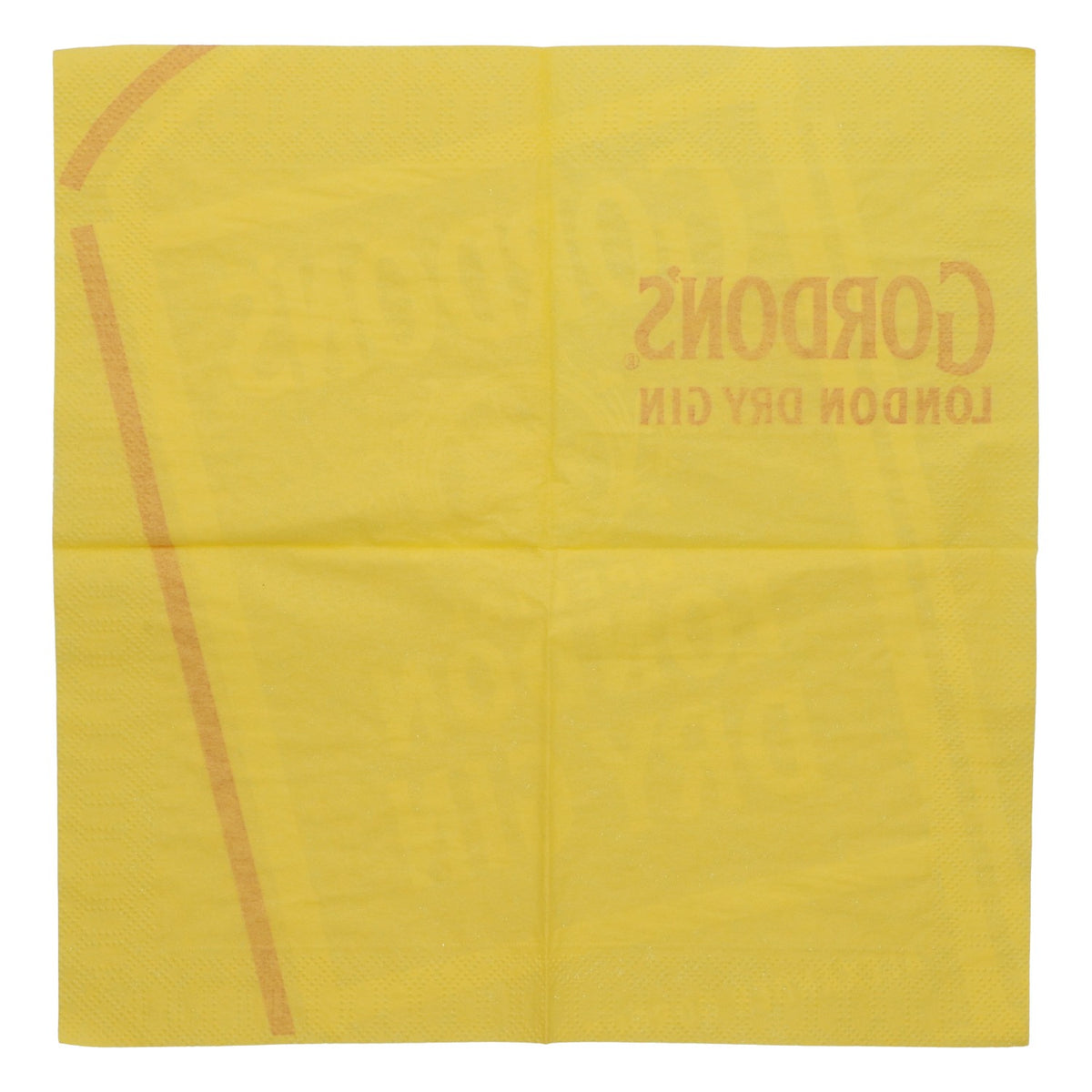 250 Small Yellow Gordon's Gin Cocktail Napkins - Bar Accessories – View 4