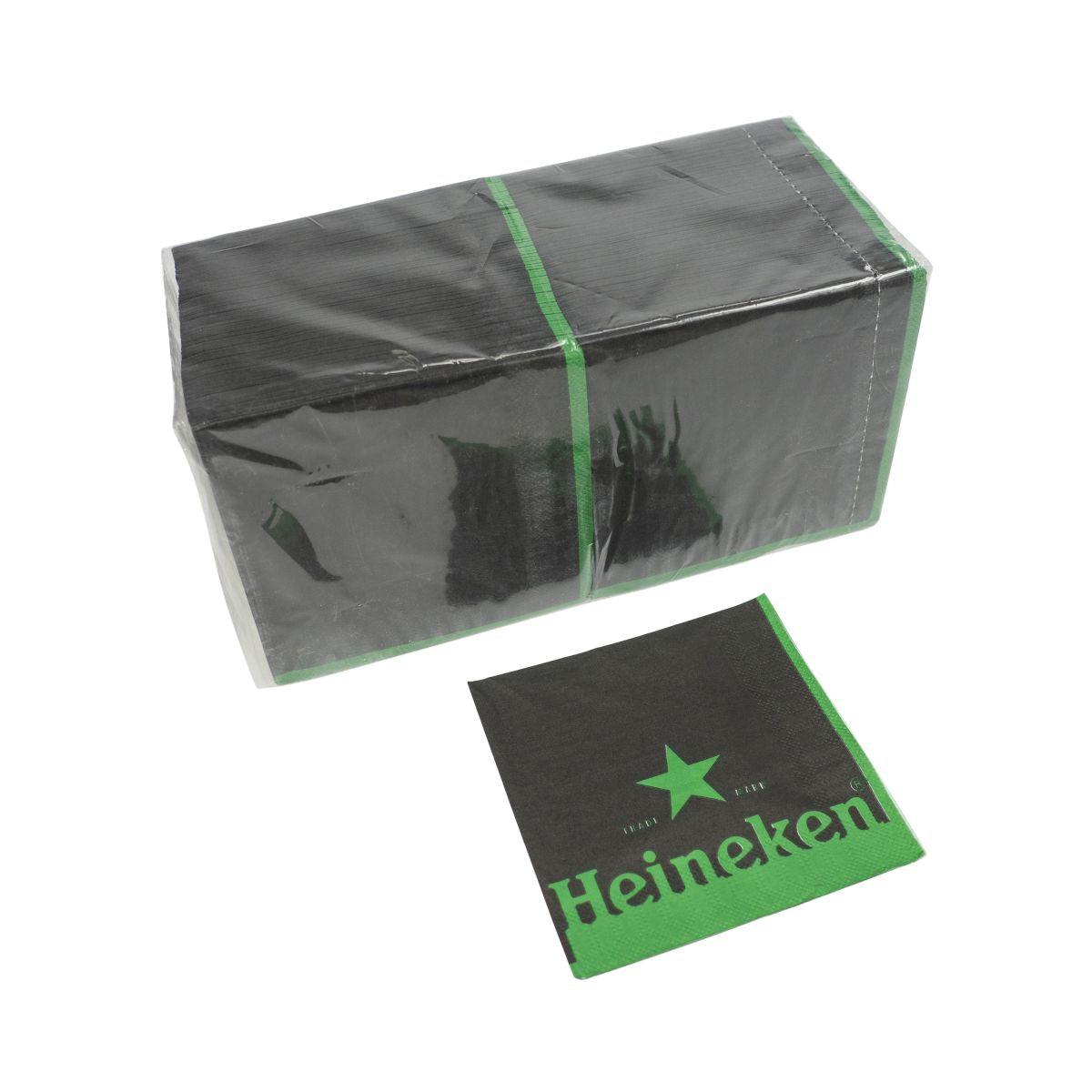 250x Heineken napkins Bar napkin Black Paper napkin Drip protection