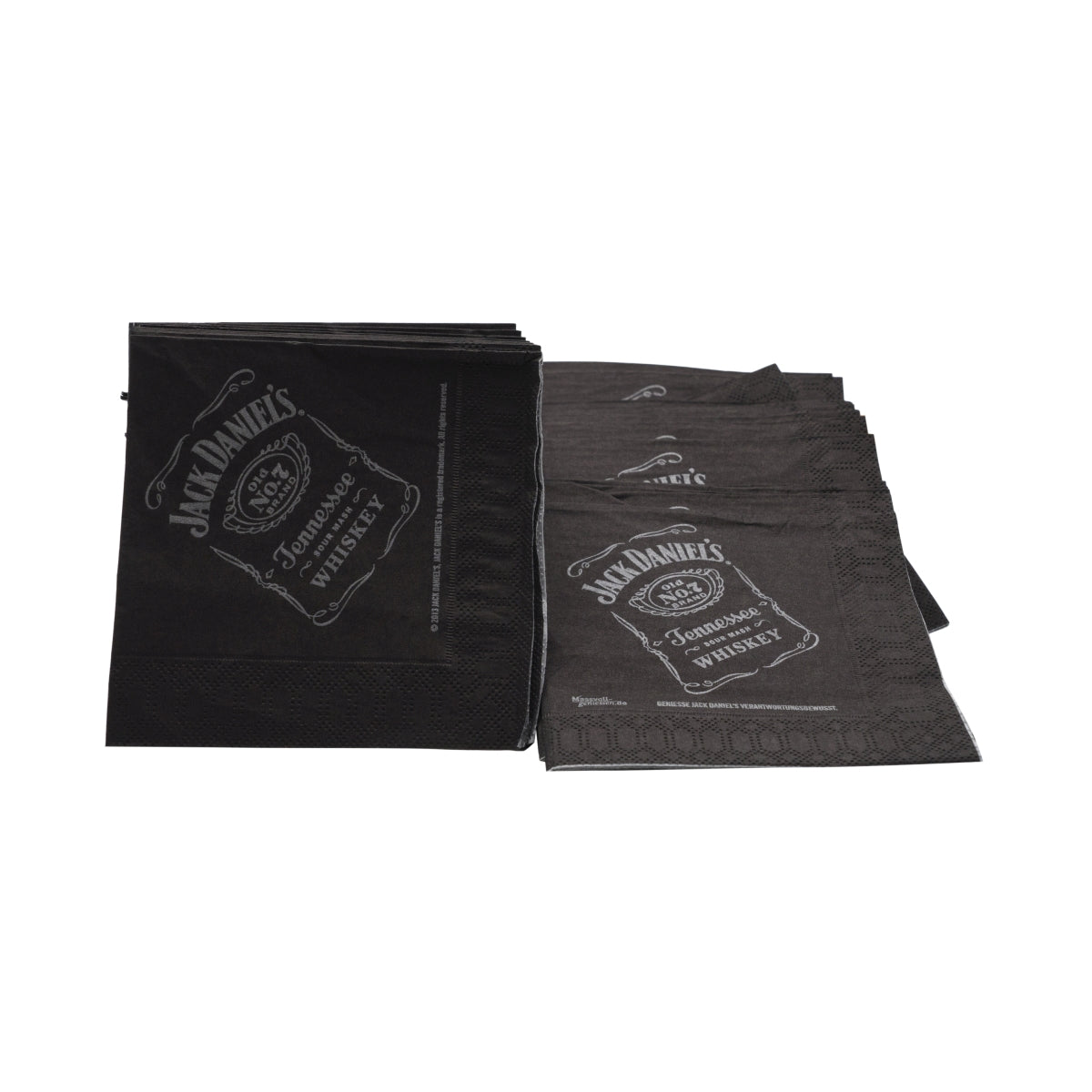 250x Jack Daniels Whiskey Napkins, black, 12x12 – View 3