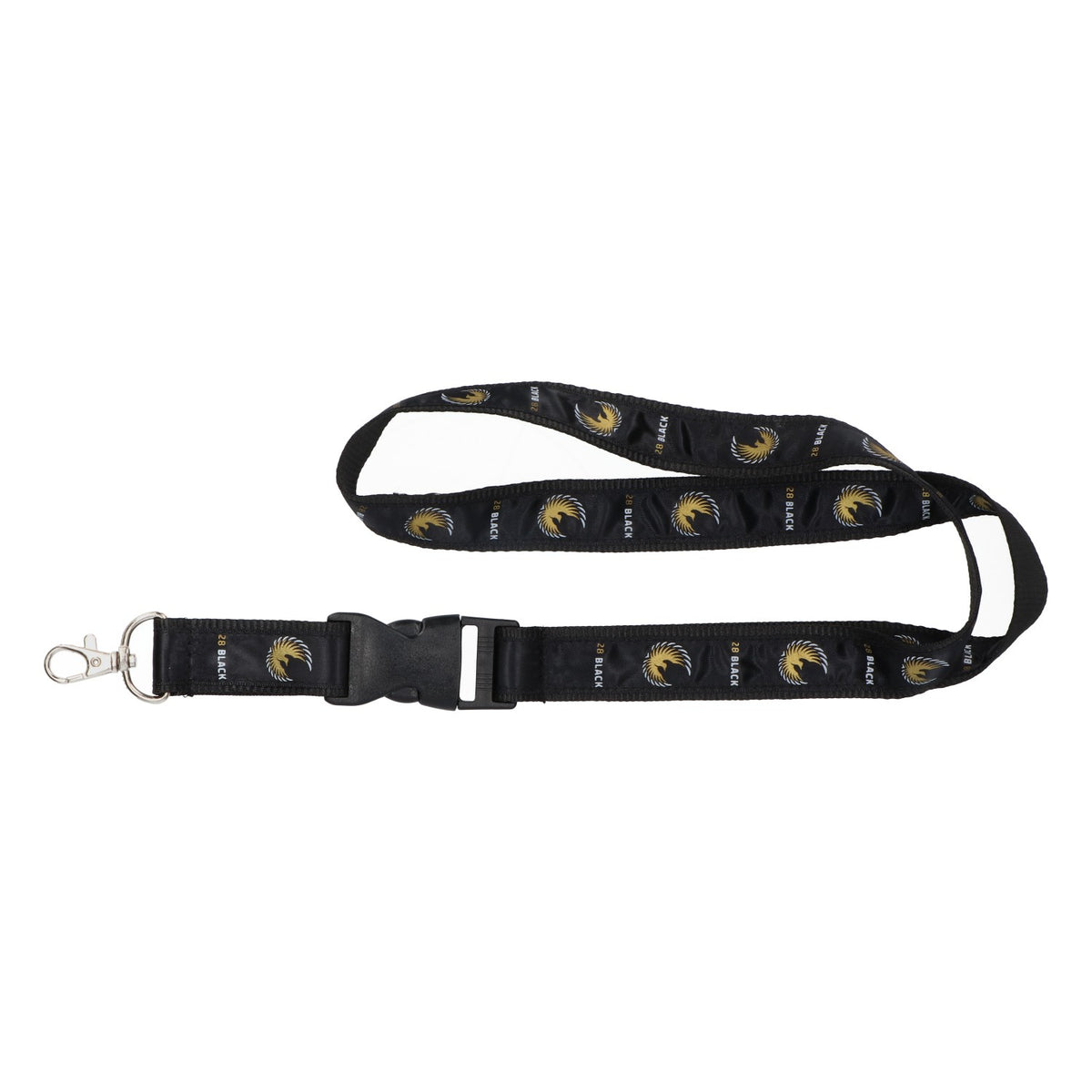 28 Black Energy Keyring Lanyard  Black