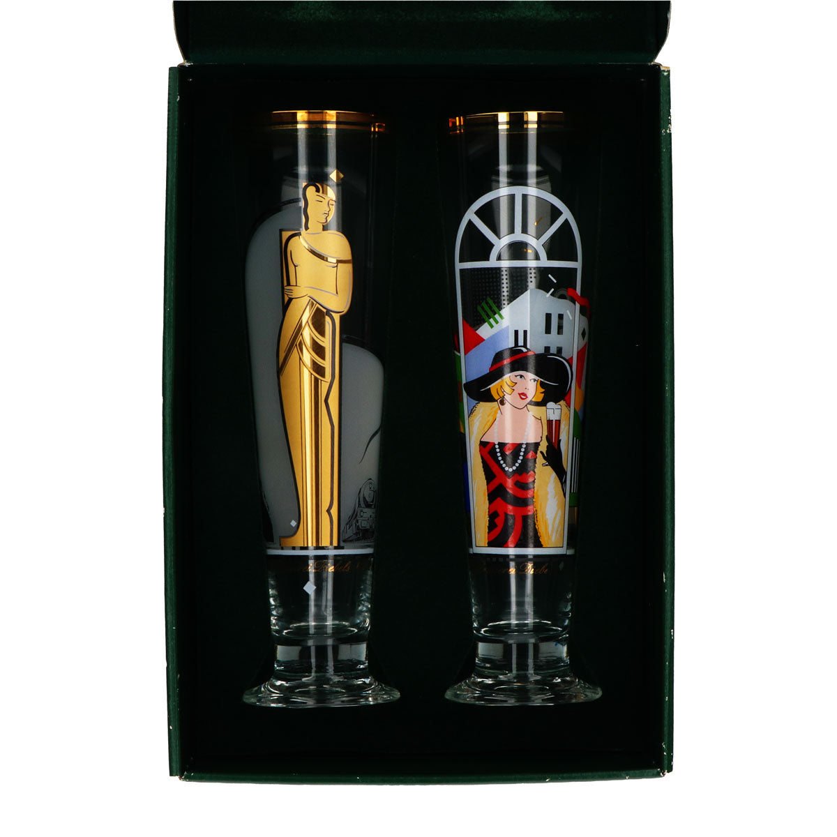 2x Diebels Beer Glass Collector's Box 2 Special Glasses Christmas 1992 Data Sheet – View 3