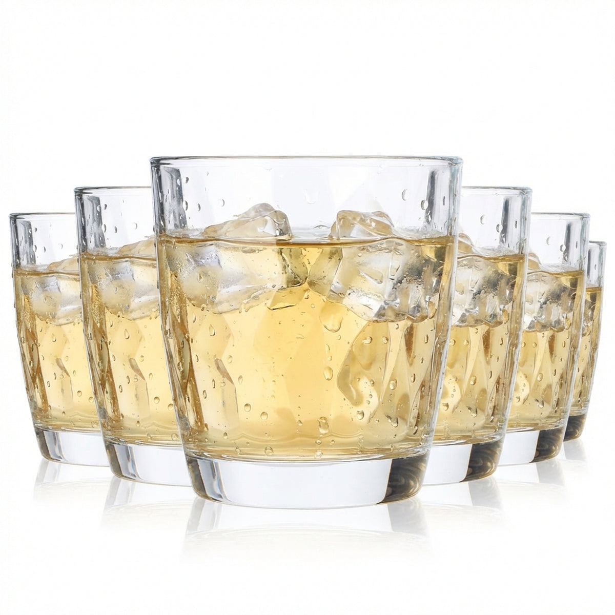 2x Gerolsteiner water glasses, 0.3 l, cup, relief curvature, transparent