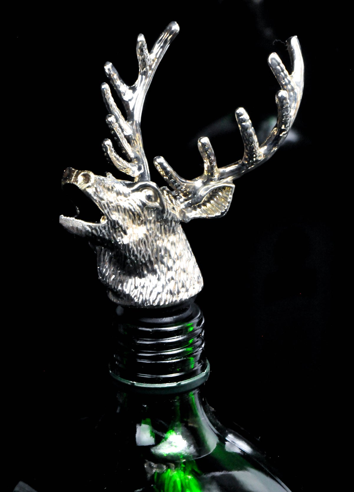 Jägermeister Pourer Deer Head Metal Attachment Silver Pourer Silver – View 2