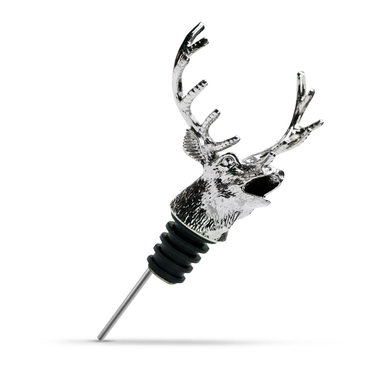 Jägermeister Pourer Deer Head Metal Attachment Silver Pourer Silver – View 4