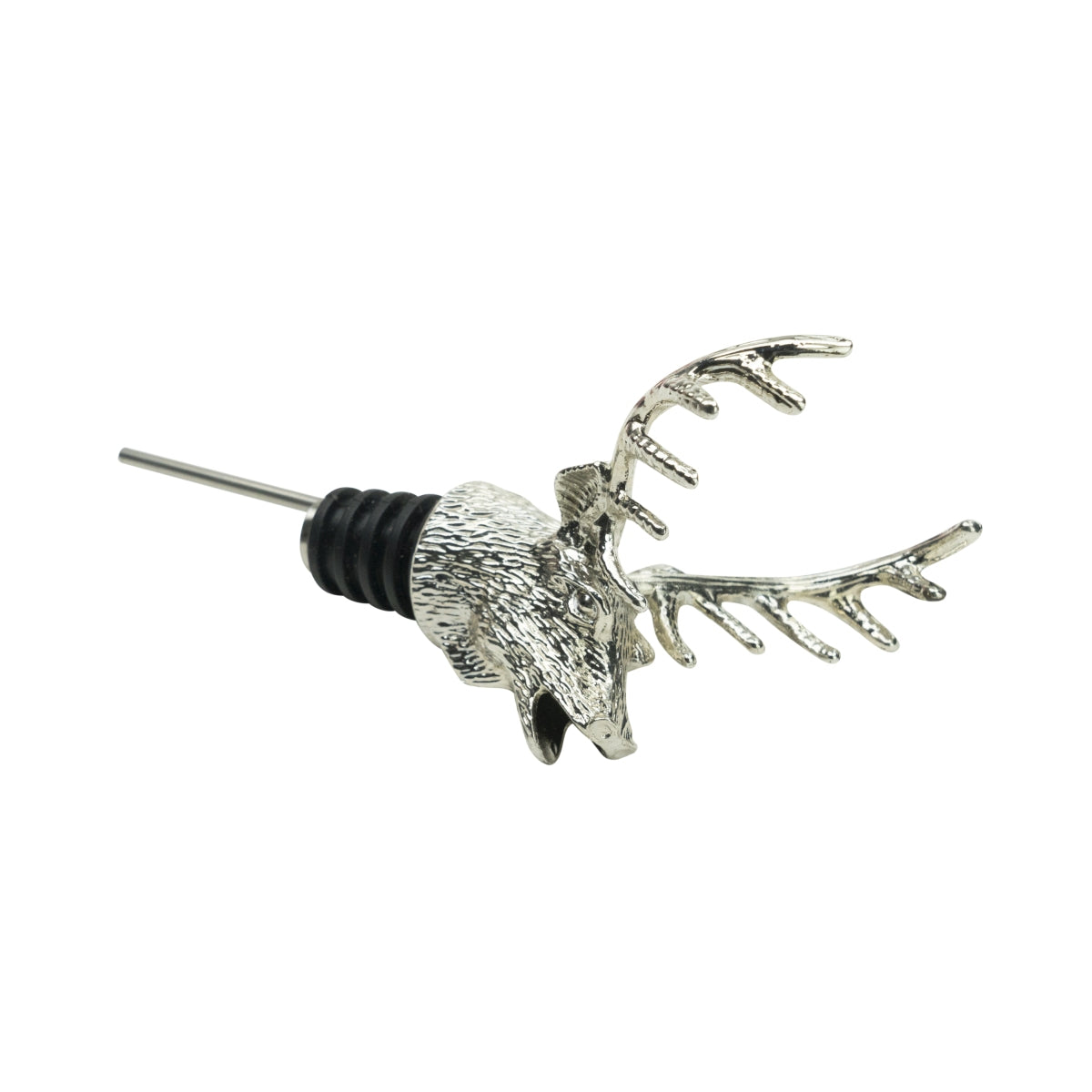 Jägermeister Pourer Deer Head Metal Attachment Silver Pourer Silver – View 5