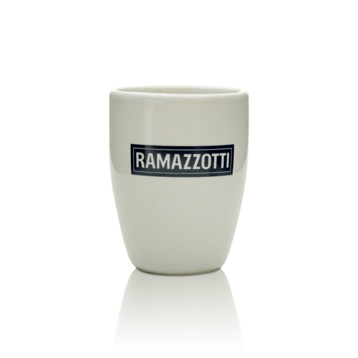2x Ramazotti liqueur espresso cup with saucer, white