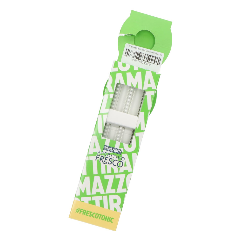 2x Ramazzotti Straw Set Glass 1x Cleaner Bar Accessories Straw Tube Party