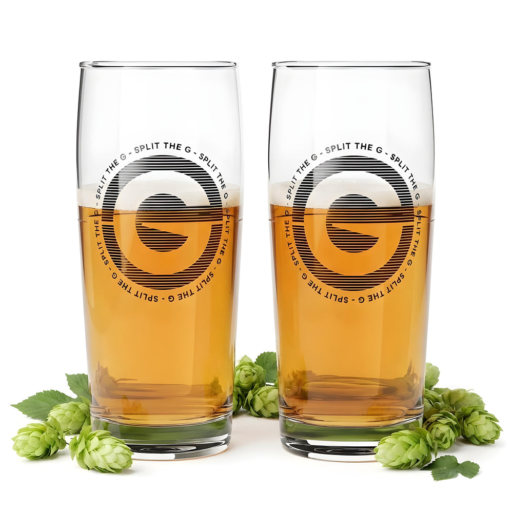 2 Sipply SPLIT THE G Big G Beer Glasses, 0.5 L — The Social Media Trend