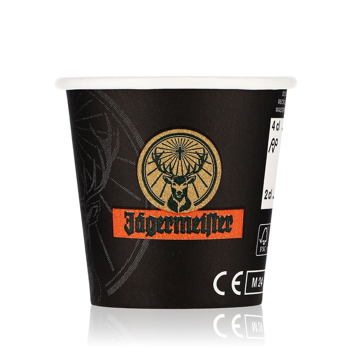 40x Jägermeister liqueur shot glass Stamper Short 2cl/4cl disposable paper cup – View 2