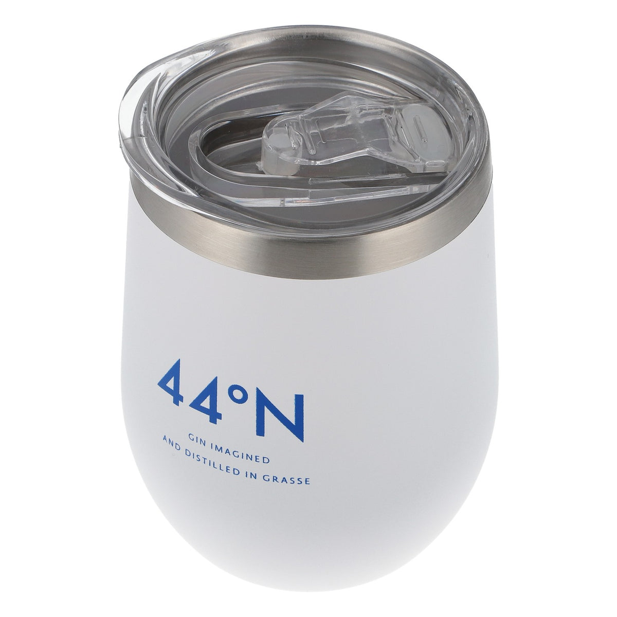 44°N Gin To-Go Stainless Steel Cup, 0.4 L, with Straw, White – New & Stylish – View 5