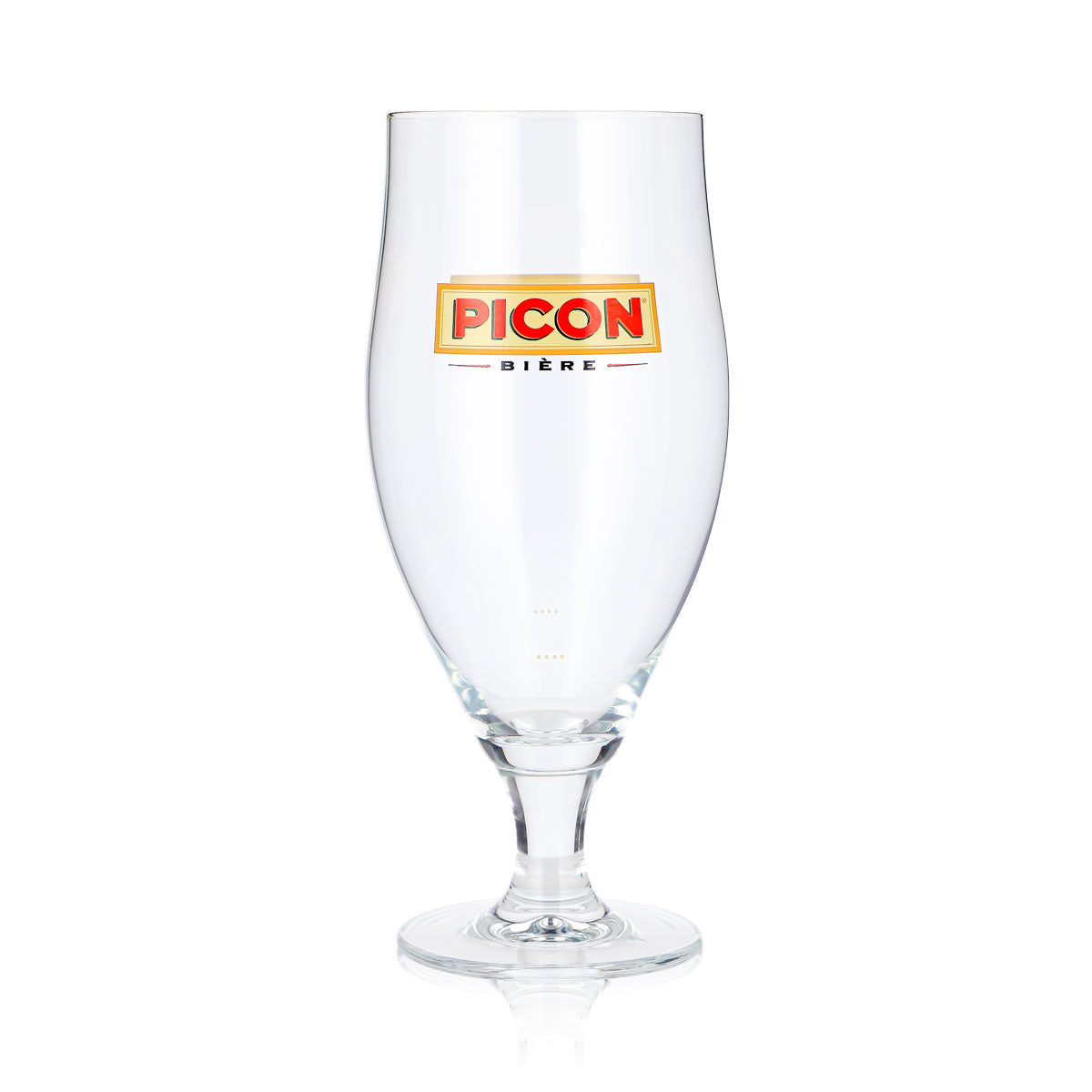 4 Picon Beer Glasses, 0.63 L, Goblet-Style, Yellow Logo (Set of 4) – View 2