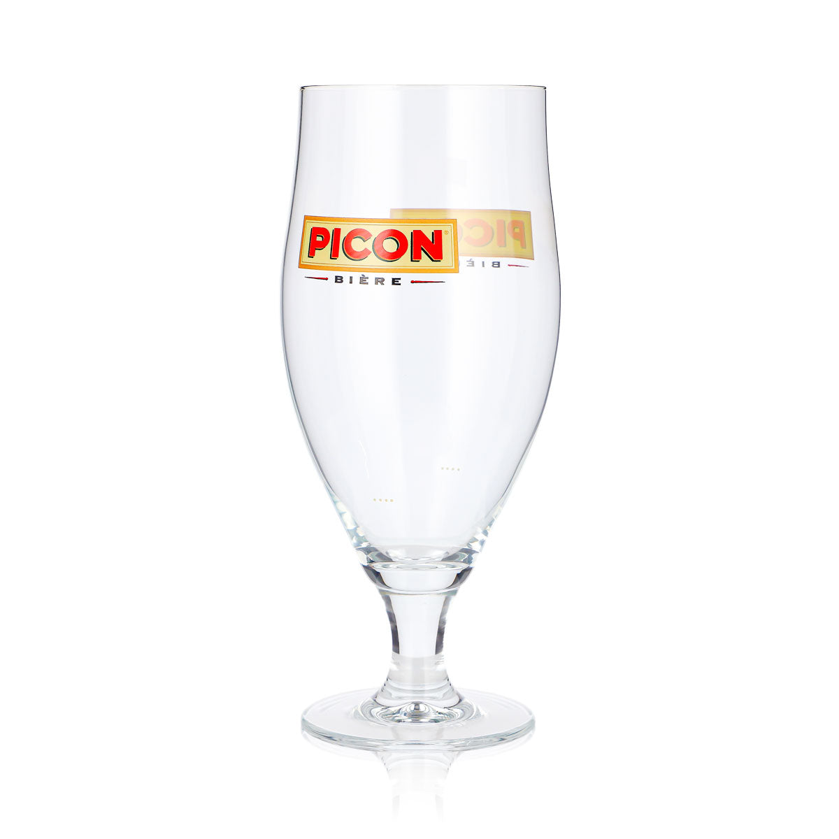 4 Picon Beer Glasses, 0.63 L, Goblet-Style, Yellow Logo (Set of 4) – View 4