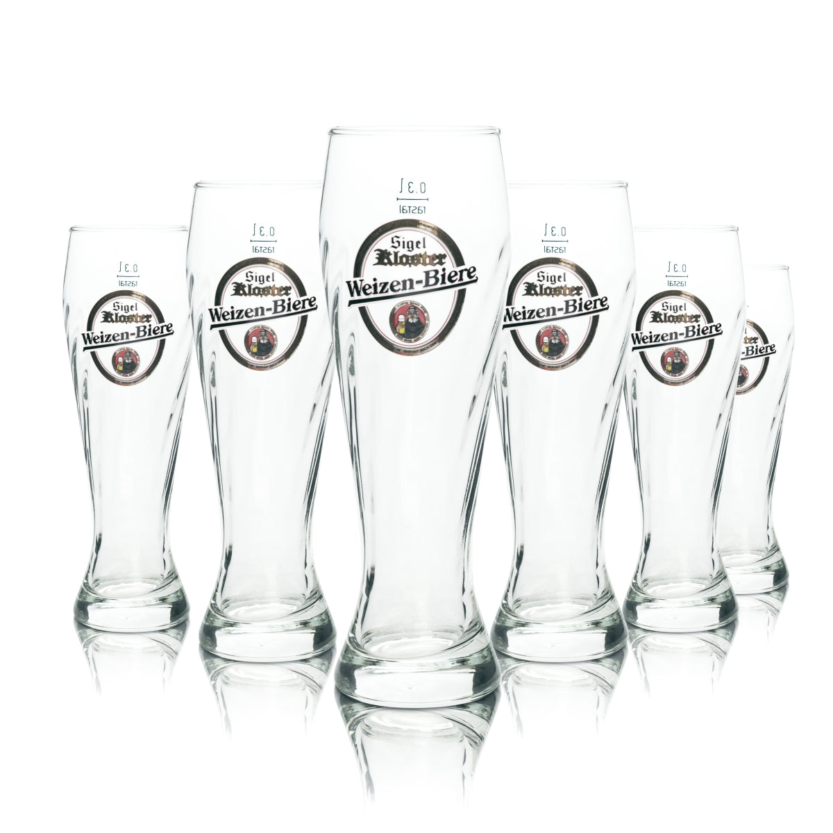 4x Sigel monastery beer glass 0.3l wheat beer Ruhr crystal wheat yeast glasses Beer