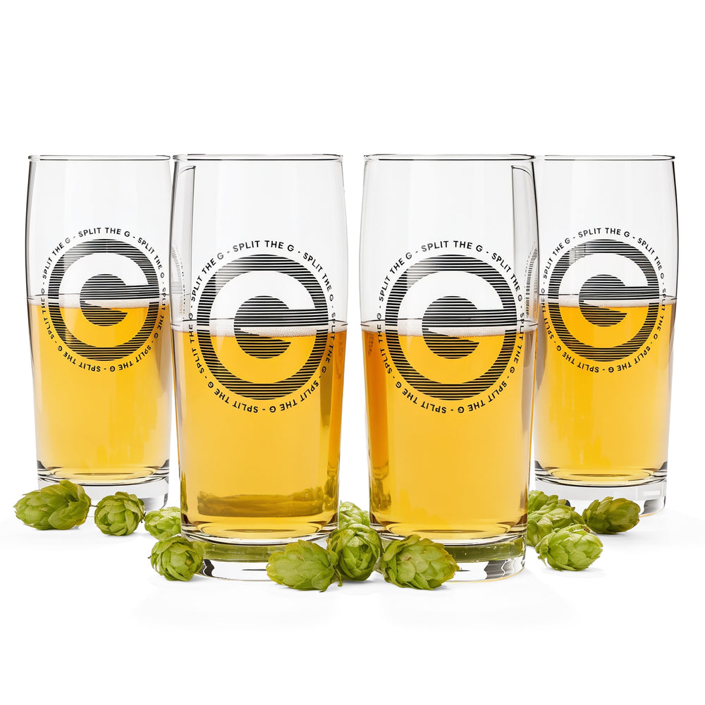 4 Sipply Beer Glasses SPLIT THE G Big G 0.5 L - The Social Media Trend