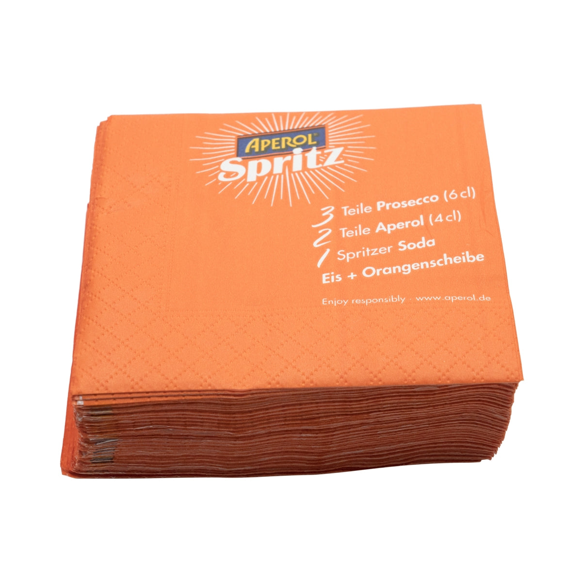 50x Aperol aperitif napkins, orange Spritz, 12x12cm – View 2