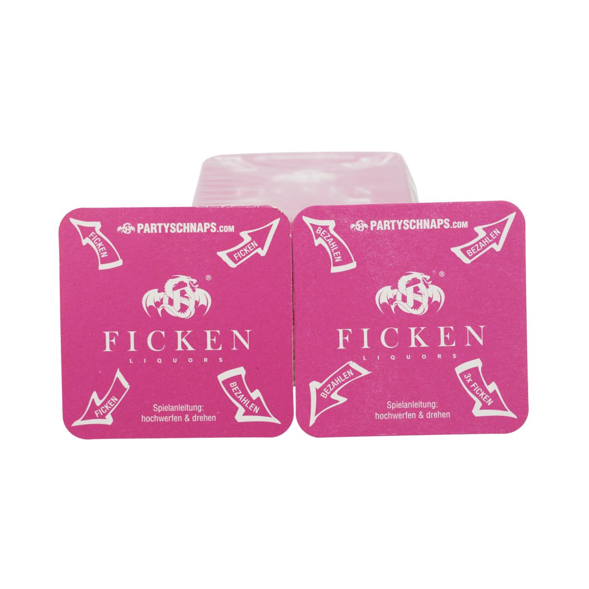 50x Fuck Coasters Beer Coasters Drip Protection Coaster Pink Party Schnapps – View 2