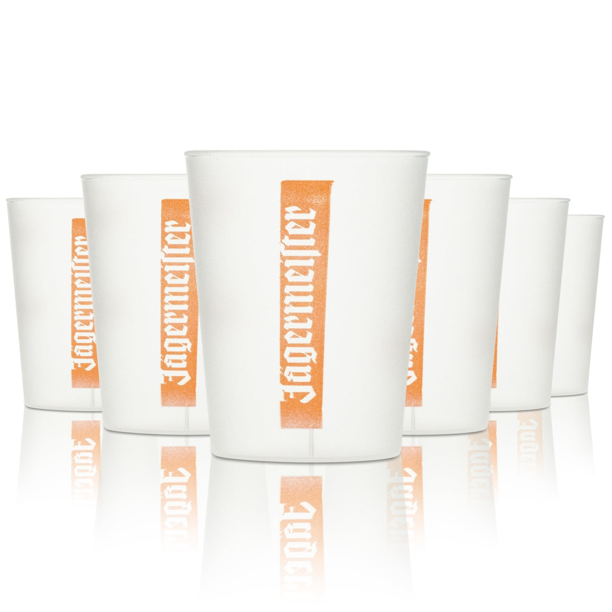 50x Jägermeister plastic shot glass cups 4cl disposable shot glasses bar