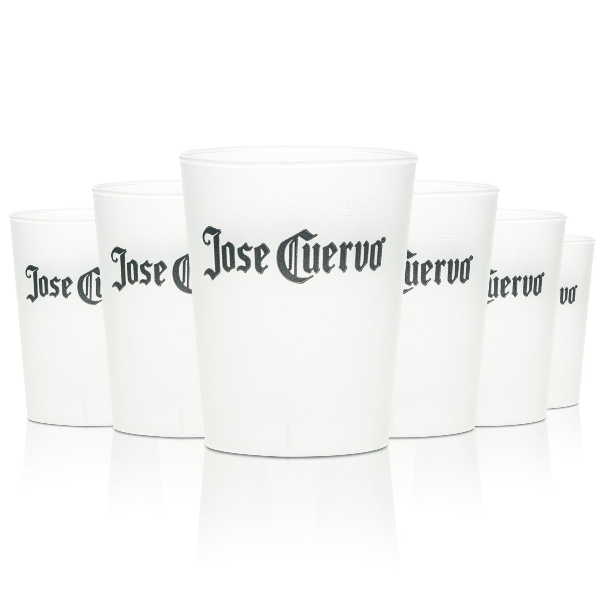 50x Jose Cuervo Tequila Reusable Cups 4cl Shot Glasses Plastic Glasses