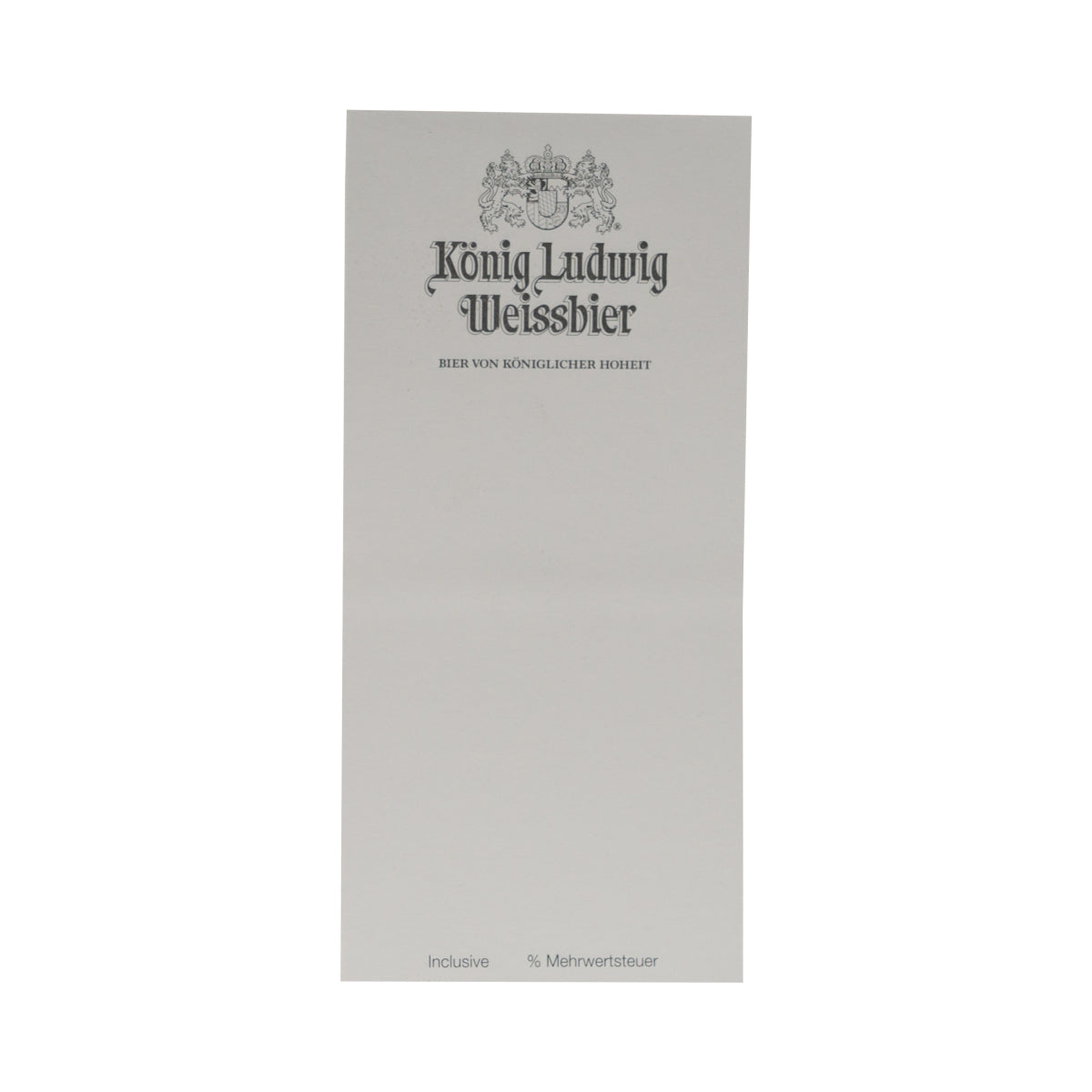 50x King Ludwig beer waiter's pad, 15x7cm, 20 sheets per pad, sturdy notepads