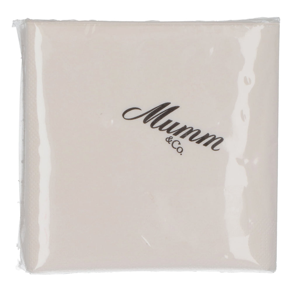 50x Mumm Sparkling Wine Napkins Restaurant Napkins Cutlery Napkins Paper White