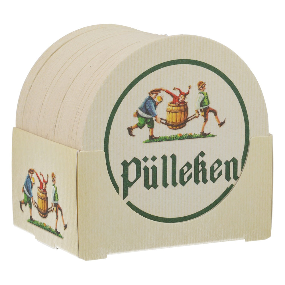 50 Pülleken Beer Coasters, Barrel Design, for Restaurants and Parties