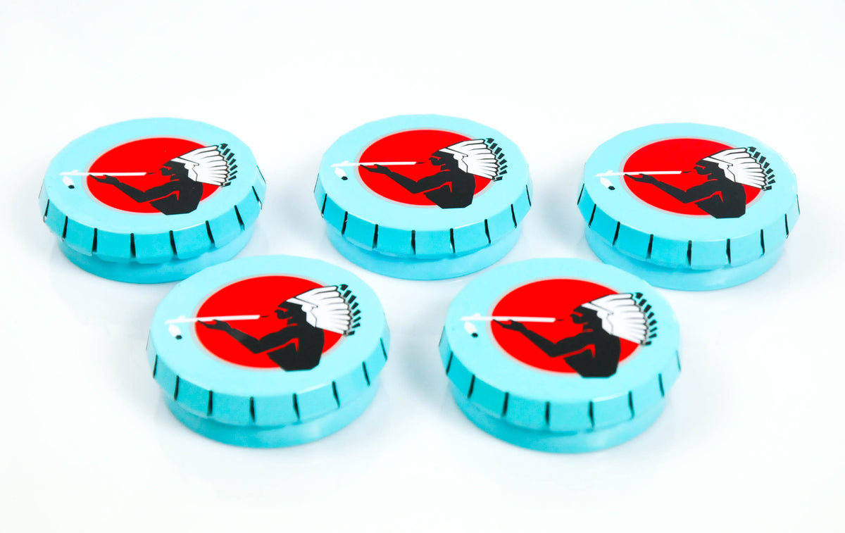 5x American Spirit Cigarette Ashtrays Beach Ashtrays Tin Can Mini Blue – View 2