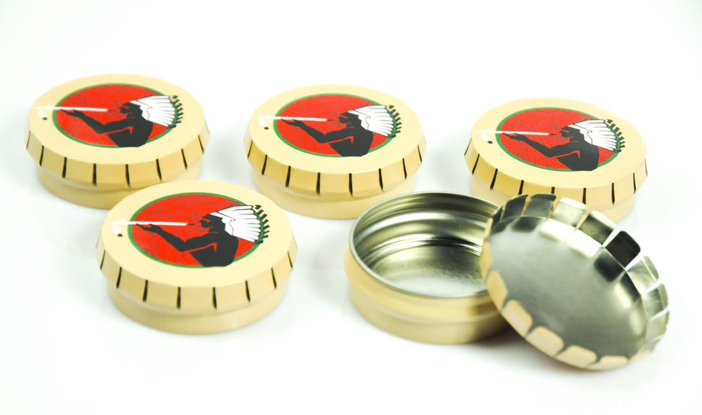 5x American Spirit Cigarette Ashtrays Beach Ashtrays Tin Mini Beige