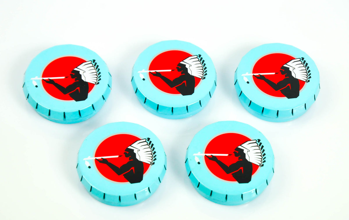 5x American Spirit Cigarette Ashtrays Beach Ashtrays Tin Can Mini Blue – View 3