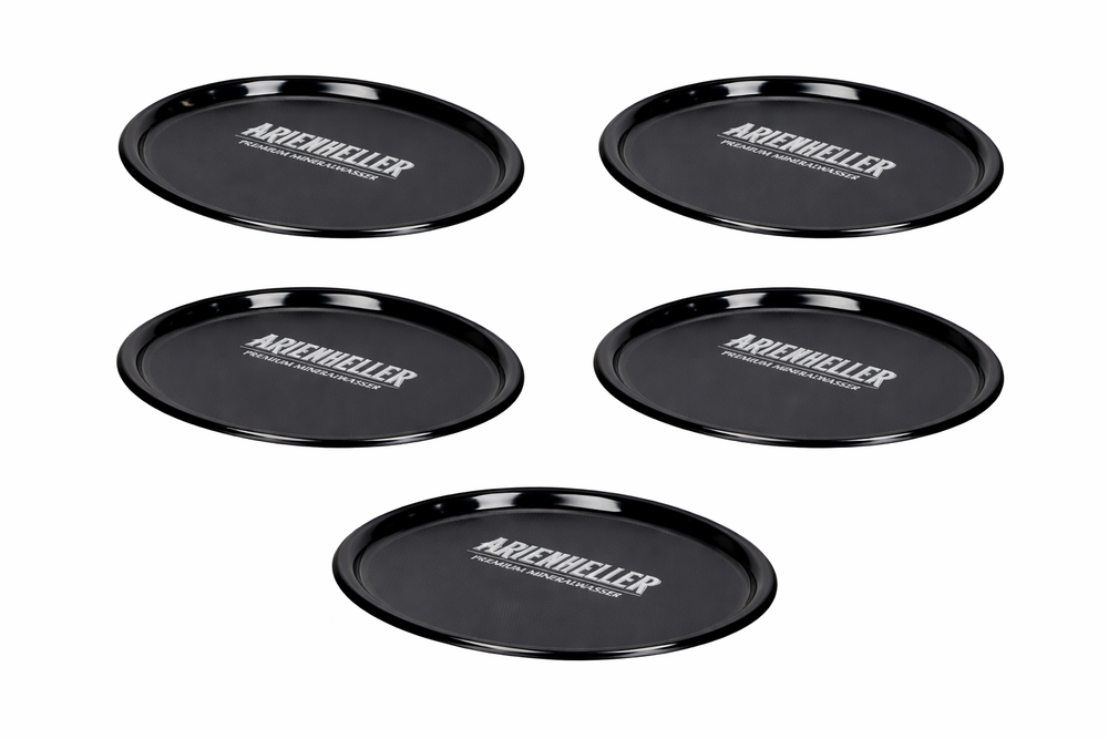 5x Arienheller water serving tray Waiter's tray, small oval design