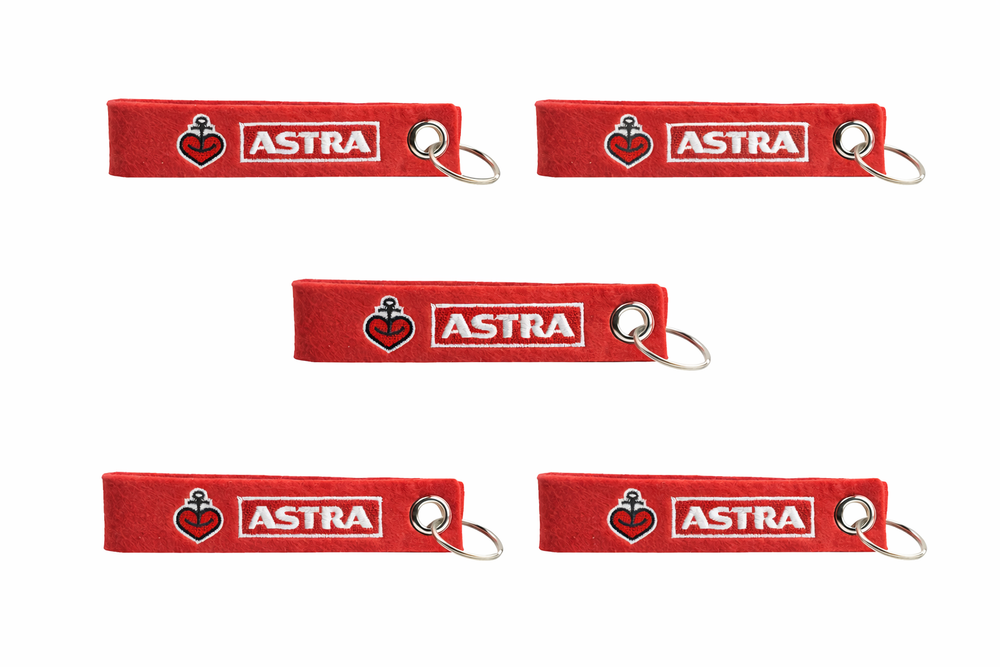 5x Astra Keyring Accessory Felt Ribbon Ring Jewelry Decoration Keychain Car Home