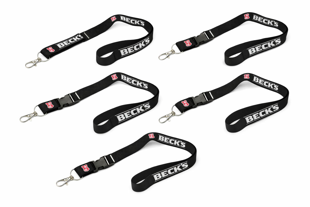 5x Beck's key ring lanyard chain pendant accessory carabiner pendant