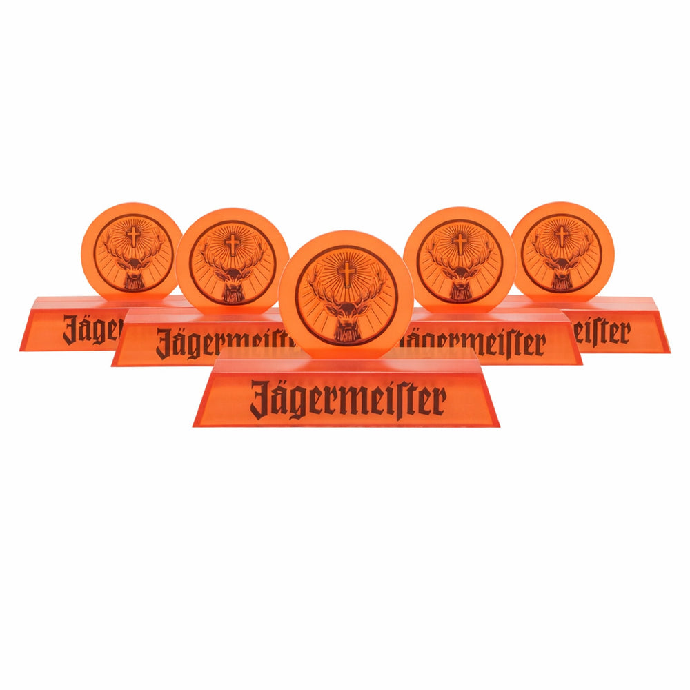 5x Jägermeister table display acrylic card holder menu food drinks cards advertising