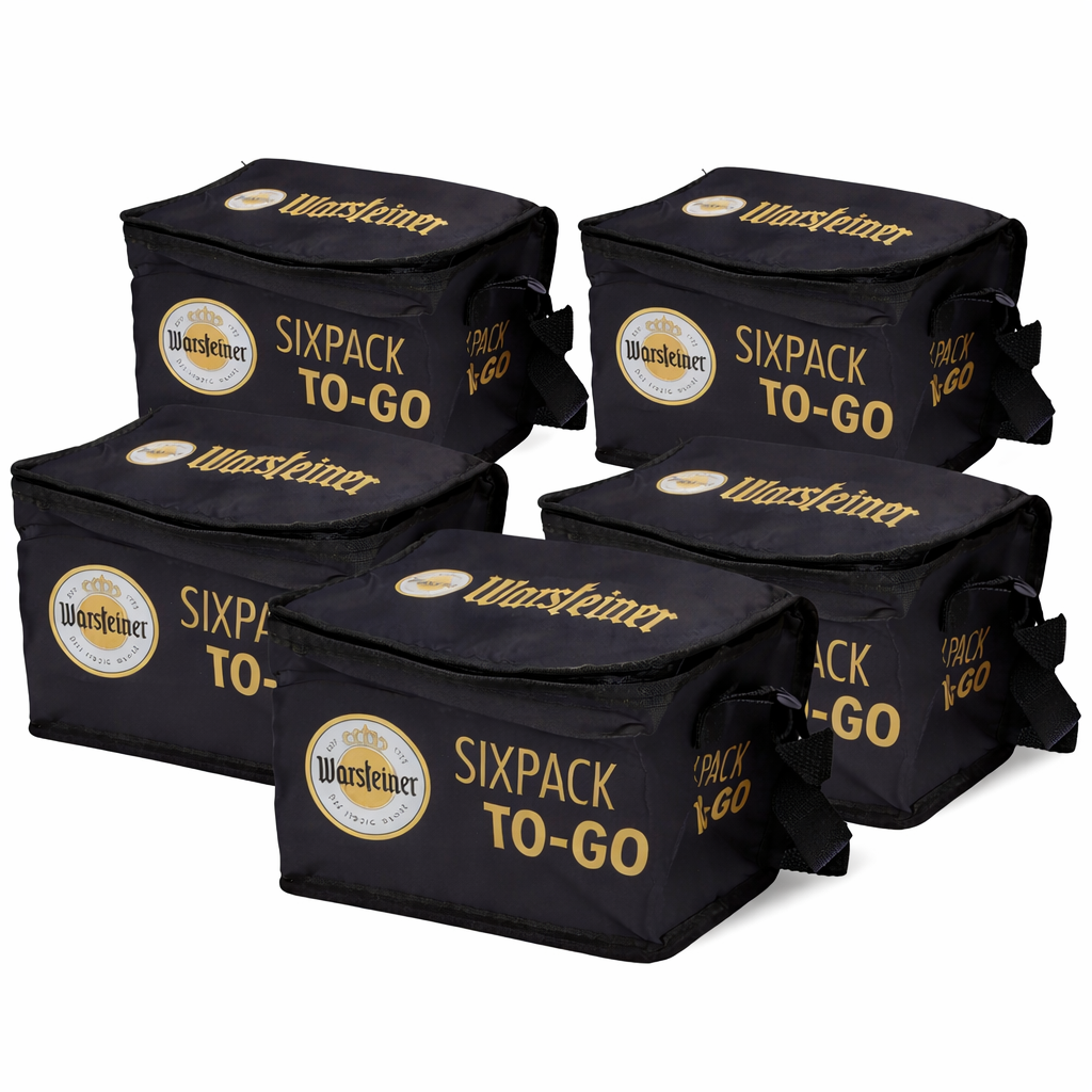 5x Warsteiner Beer Cooler Bag Beer Cooler Bag Cooler Box Six Pack Mini Black