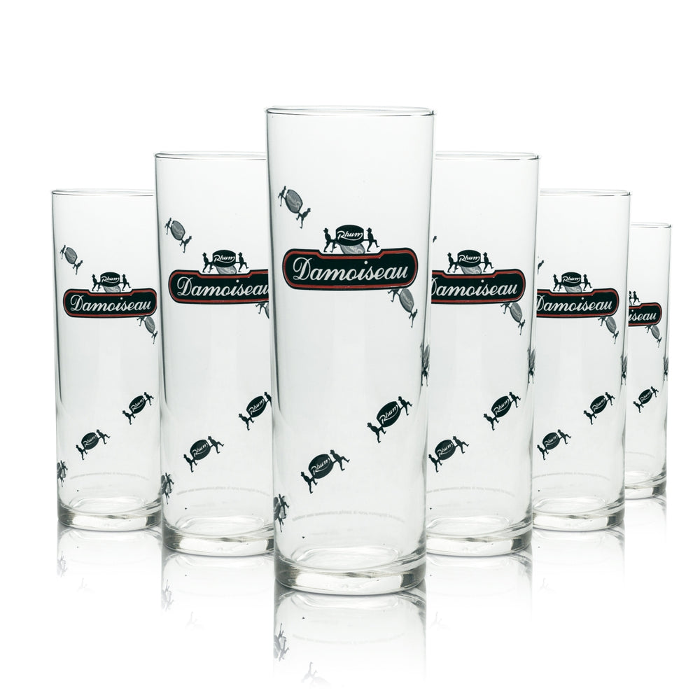 6 Damoiseau Rum Glass 0.25l Long Drink Glass "Tubo" new