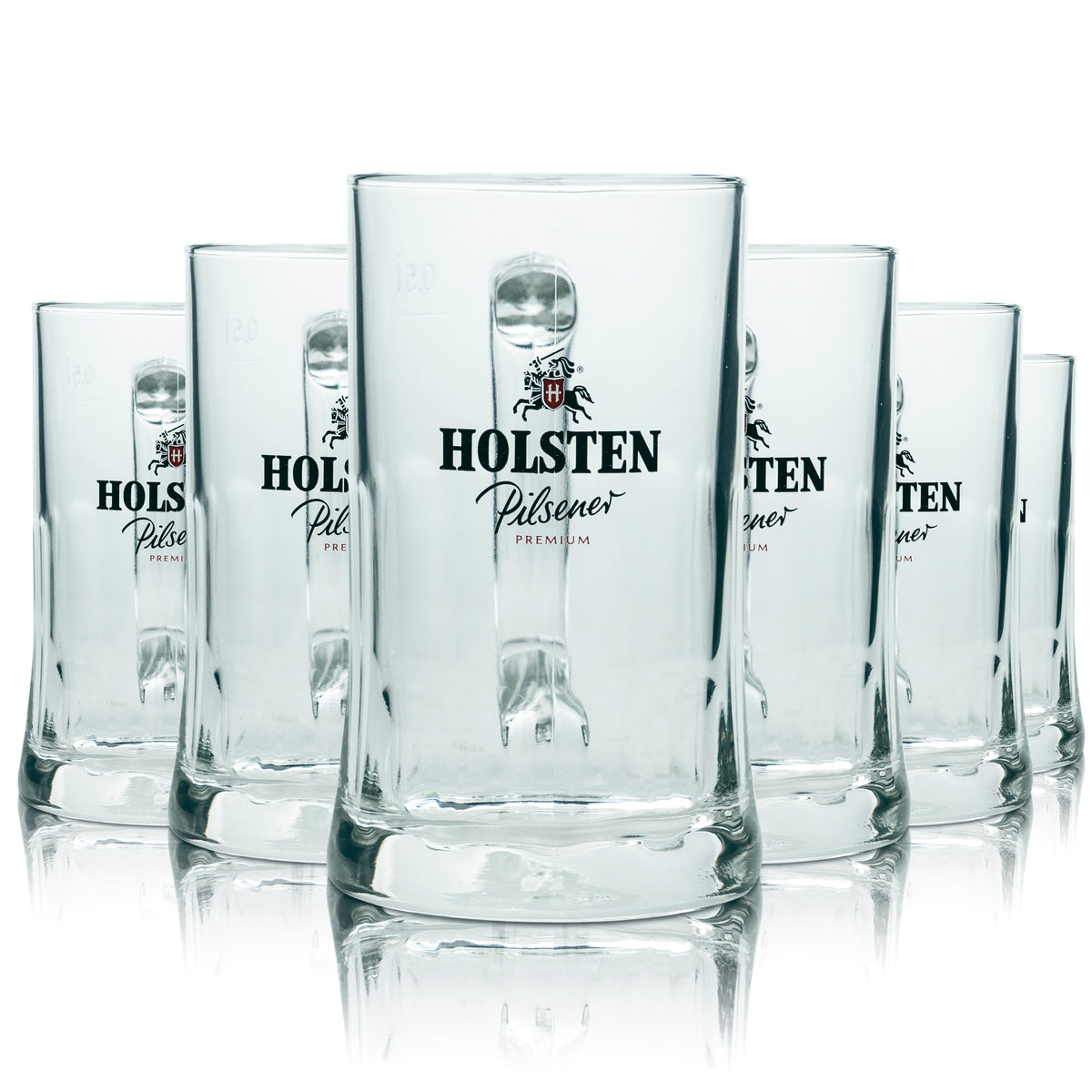 6 Hacker Pschorr beer glasses, 0.5 l mug, Salzburg Seidel Sahm, new – View 4