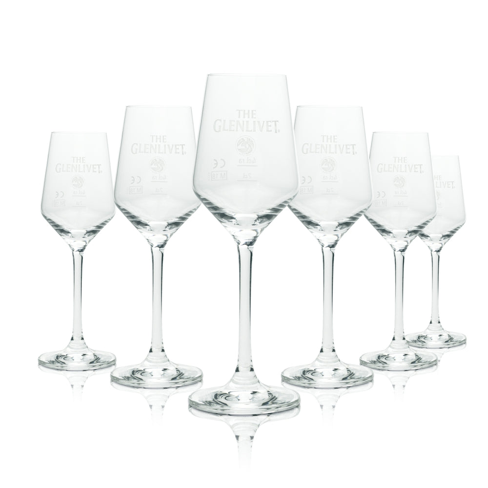 6 The Glenlivet Whiskey Glass 0.1l Nosing Glass "Harmony" Rastal new