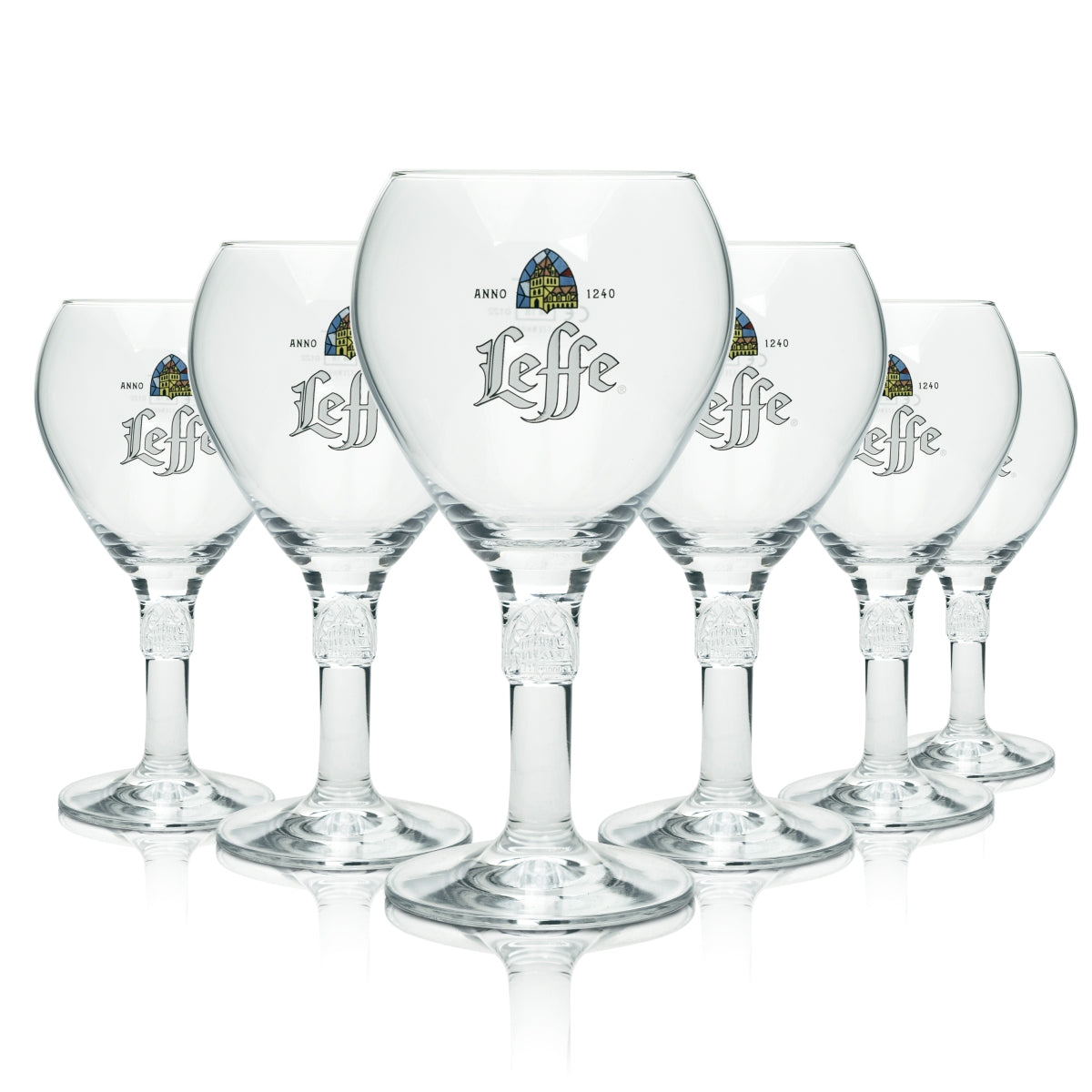6x Leffe beer glass 0.33l – Design chalice trophy glasses Belgian beer Blonde Brown – View 3