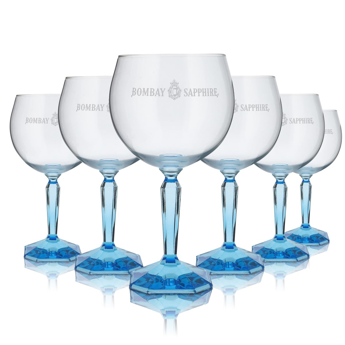 set of 6 Bombay Sapphire 0.68 l balloon glasses – Copa with blue stem for gin and tonic – View 3