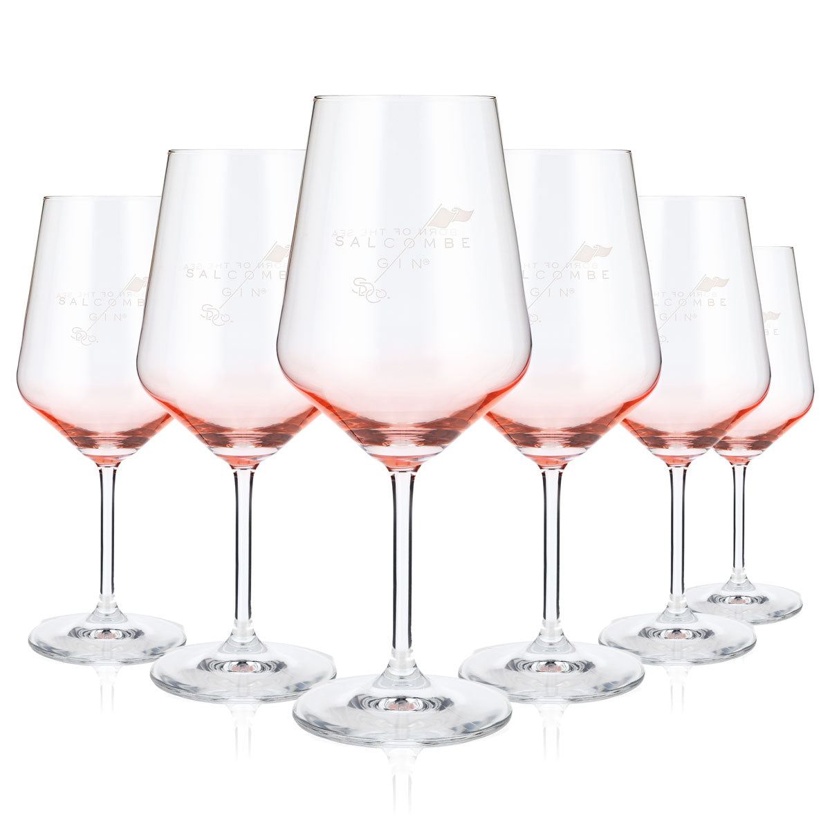 Set of 6 Salcombe Gin Glasses 0.52l – Aperitif glass with a delicate rosé tint – View 2