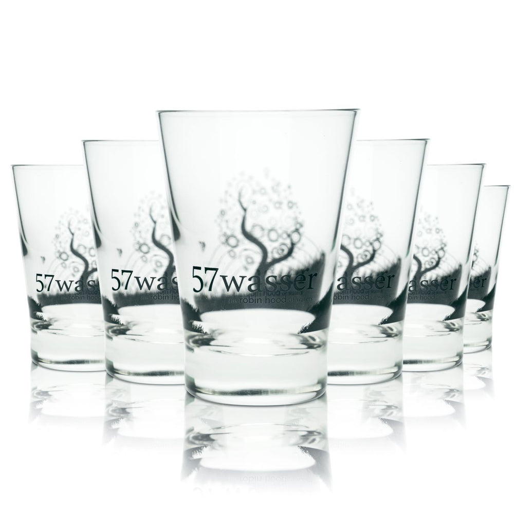 6x 57Water glass 0.21l mineral water glasses set sparkling soda juice lemonade soft drink