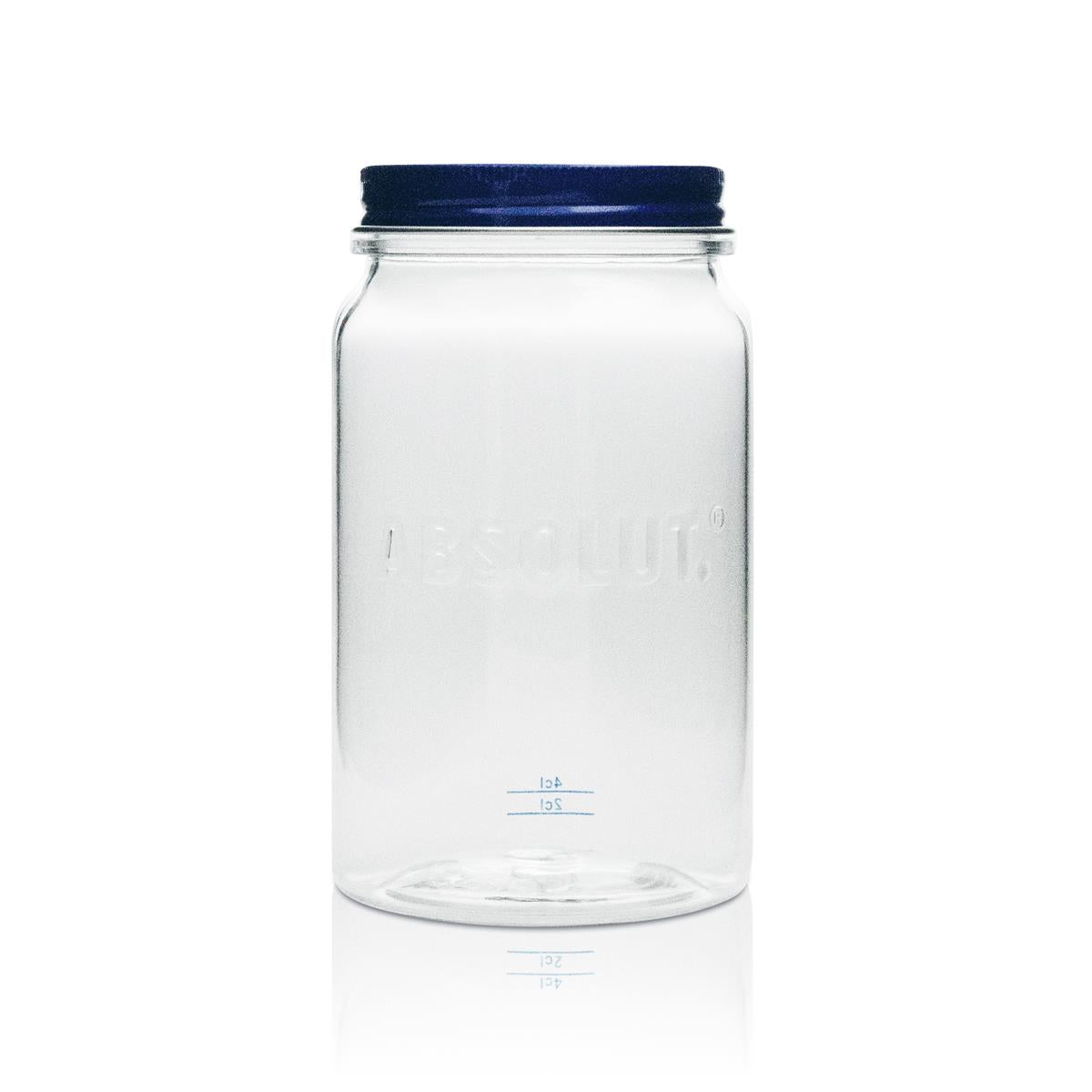 6x Absolut plastic cups, glass, 0.57 l, plastic Mason jar with handle and lid – View 2