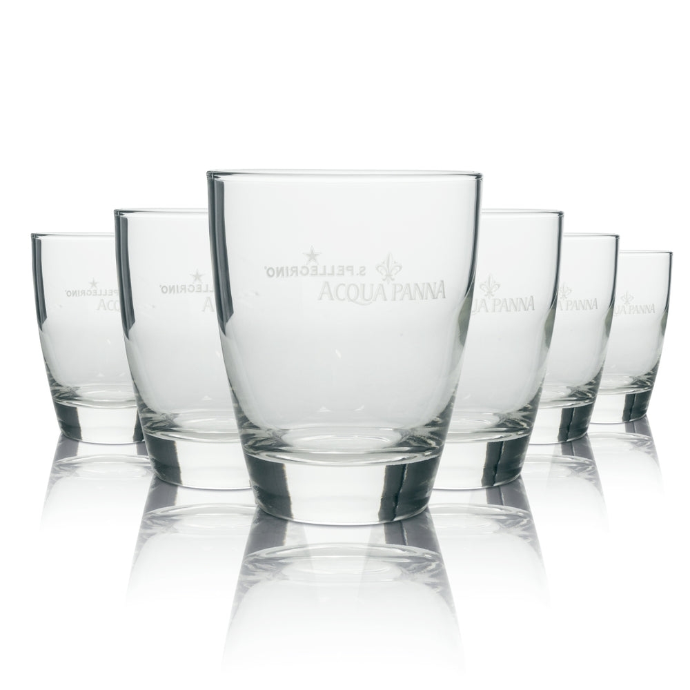 6x Acqua Panna water glass San Pellegrino tumbler 270ml Ritzenhoff