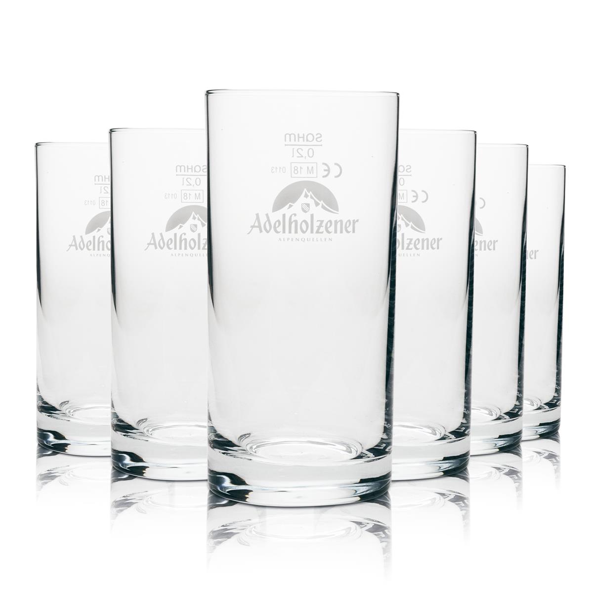 6x Adelholzener water, 0.2 l cup with lid
